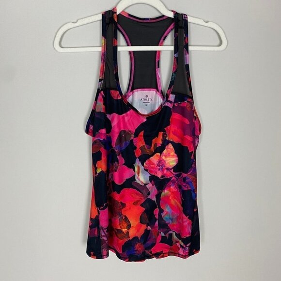 Athleta Mystique Chi Mesh Tank Top Brilliant Magenta Womens Medium Active - Picture 1 of 6